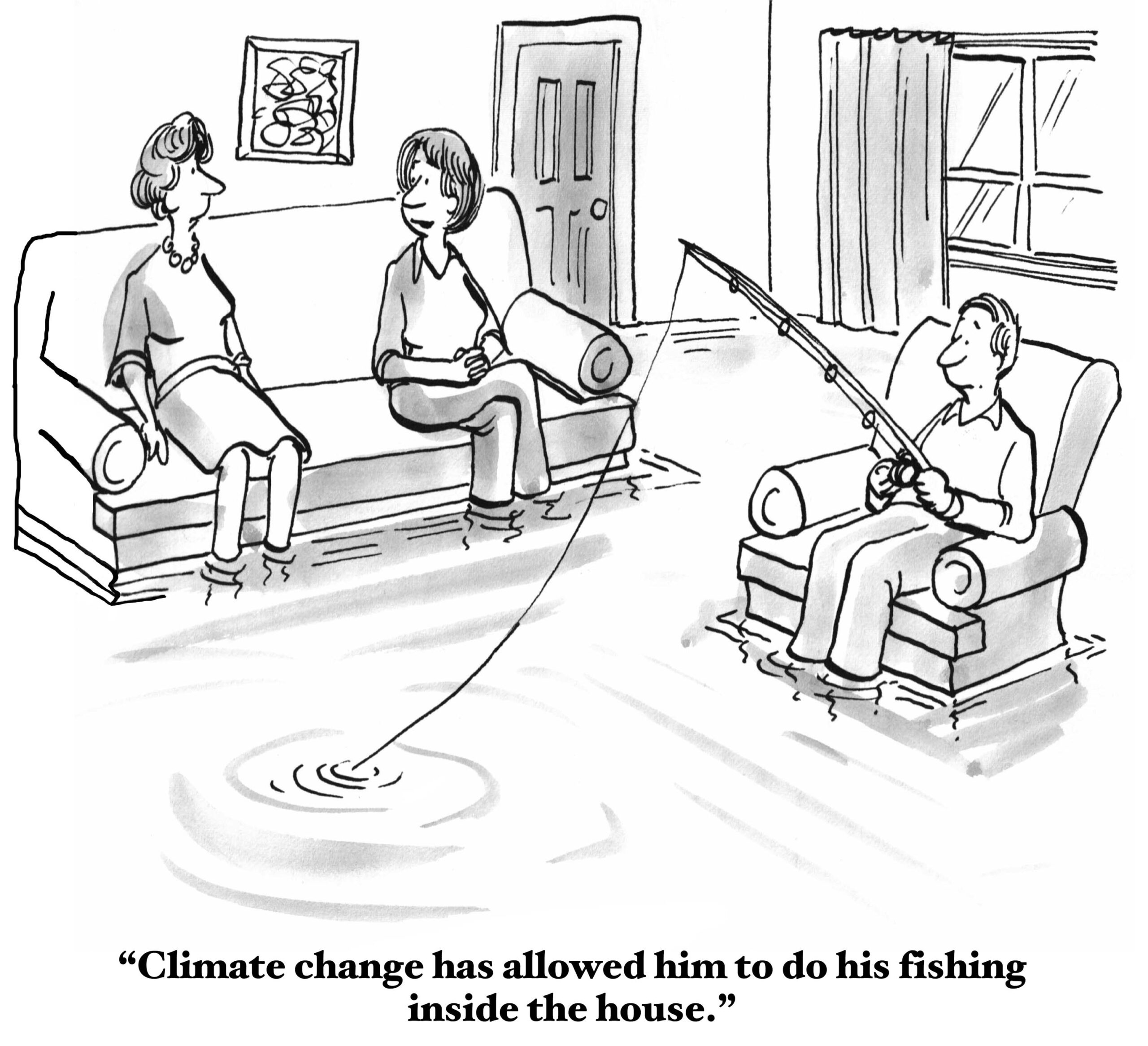 una vignetta che indica il cambiamento climatico